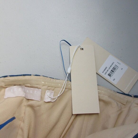 Keepsake Every Way Lace Mini Dress XS Blue Strapless Party Prom Cocktail 310 - Picture 5 of 11